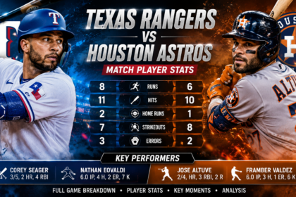texas rangers vs houston astros match player stats​