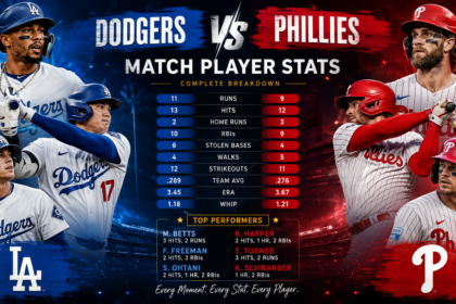 dodgers vs phillies match player stats