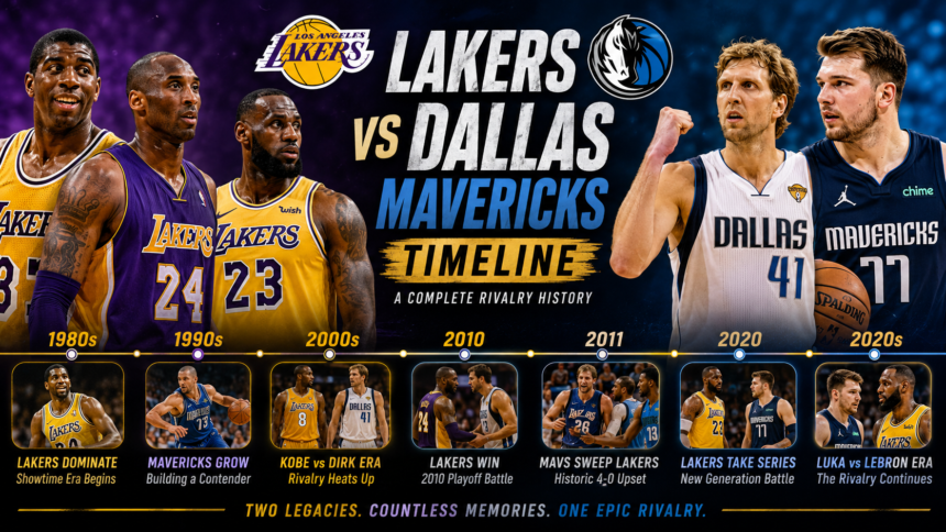 lakers vs dallas mavericks timeline