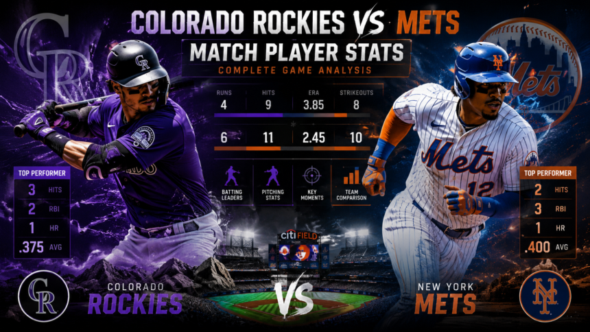 colorado rockies vs mets match player stats colorado rockies vs mets match player stats