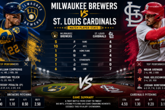 milwaukee brewers vs st. louis cardinals match player stats