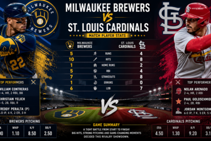 milwaukee brewers vs st. louis cardinals match player stats
