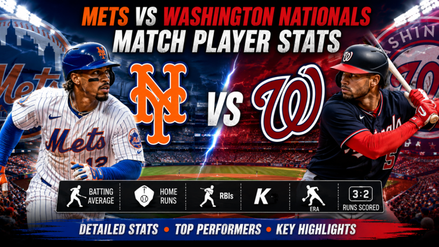 mets vs washington nationals match player stats