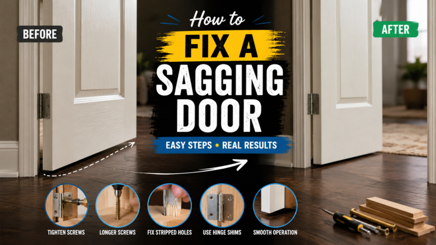 how to fix a sagging door how to fix a sagging door