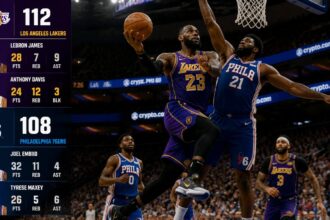 lakers vs 76ers match player stats