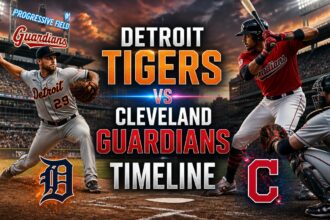 detroit tigers vs cleveland guardians timeline​