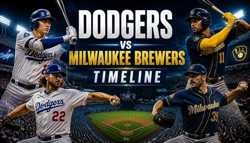 dodgers vs milwaukee brewers timeline