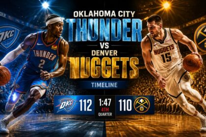 oklahoma city thunder vs denver nuggets timeline​