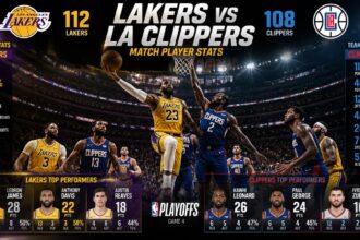 lakers vs la clippers match player stats